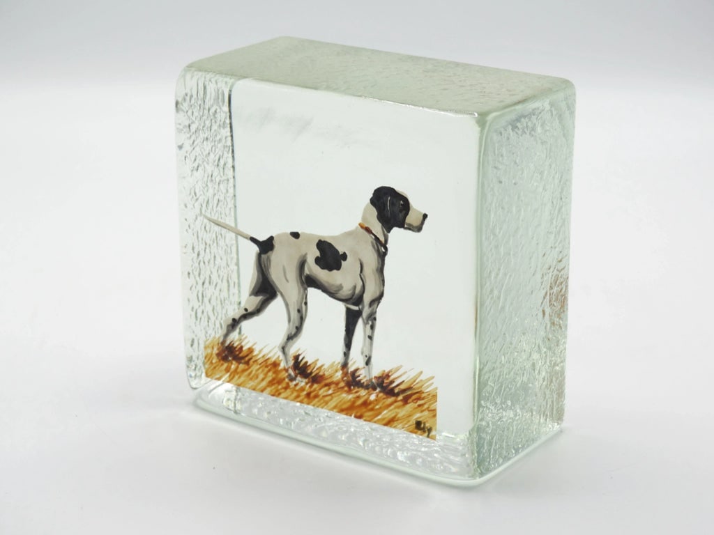 Hand Painted Dog Paperweight Bookend - 7