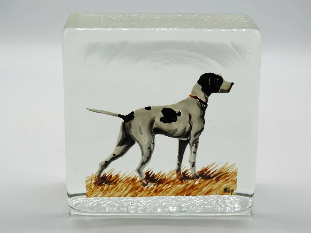Hand Painted Dog Paperweight Bookend - 8