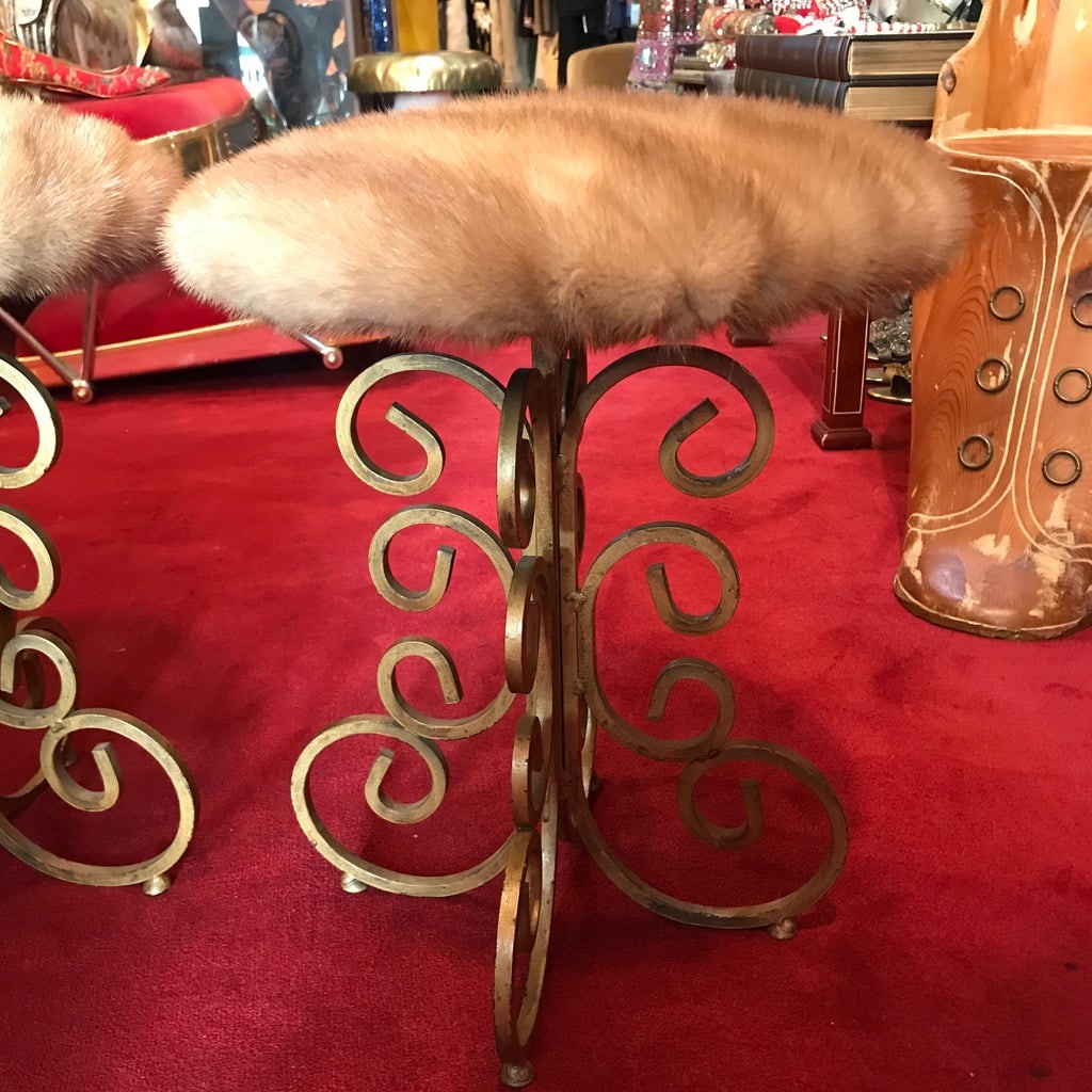 1960s Vintage Regency Style Stools - a Pair - 3