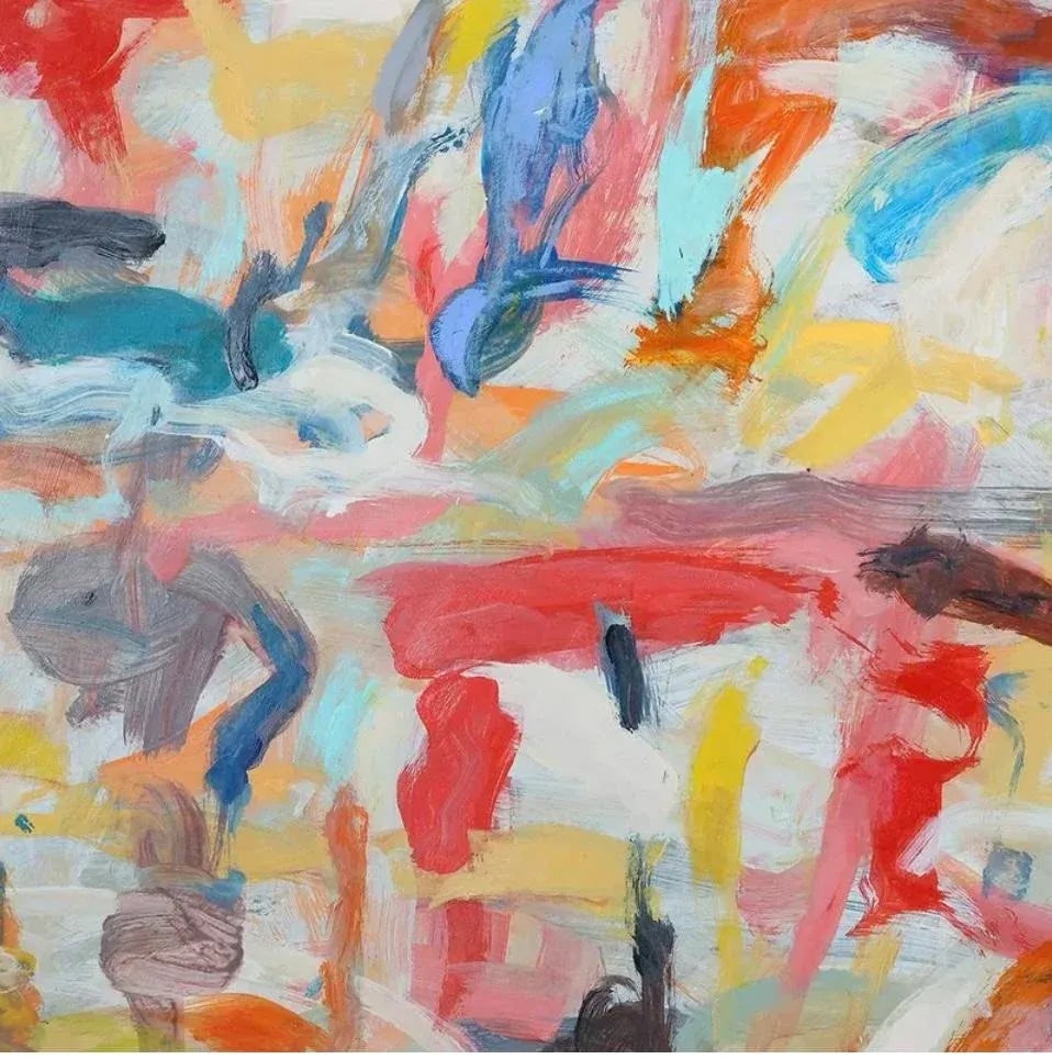 Vintage Abstract Expressionist Oil Painting Steven Jennis 25.5 X 33.5 - 7