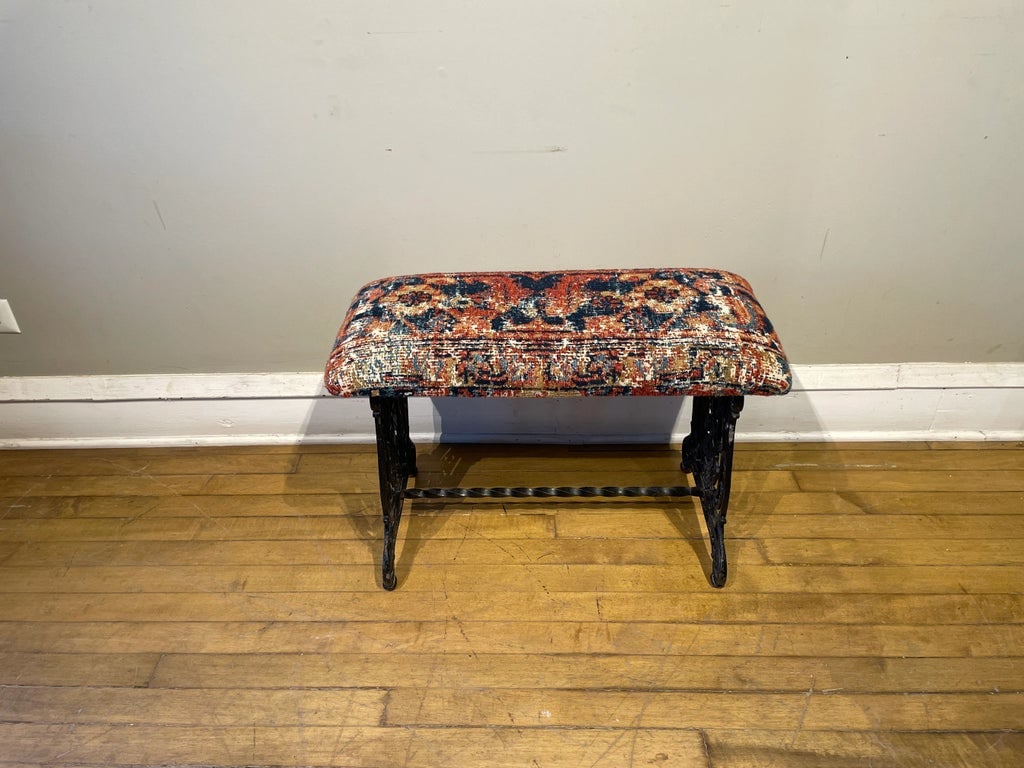 Antique Cast Iron Bench - 2