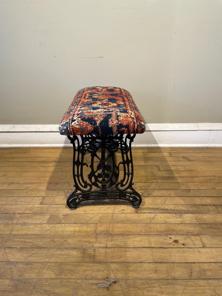 Antique Cast Iron Bench - 4