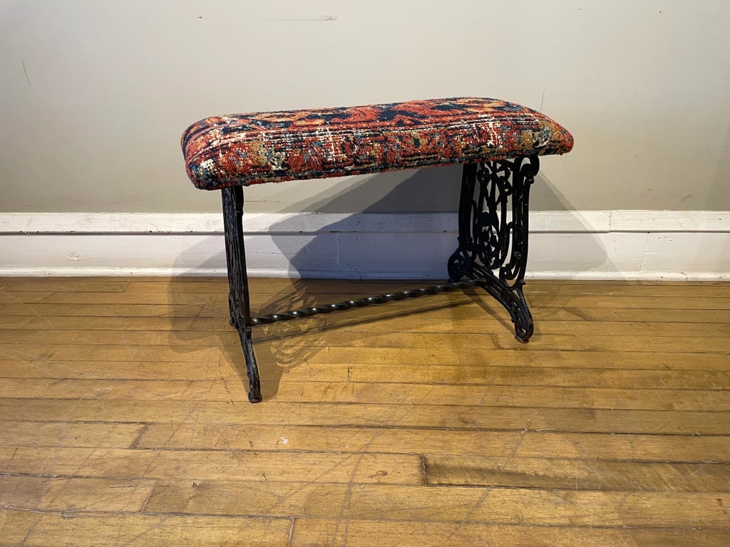 Antique Cast Iron Bench - 5