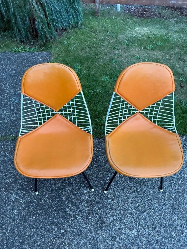 Mid-Century Modern Original Eames for Herman Miller Iron Bikini Side Chairs1960s - 2