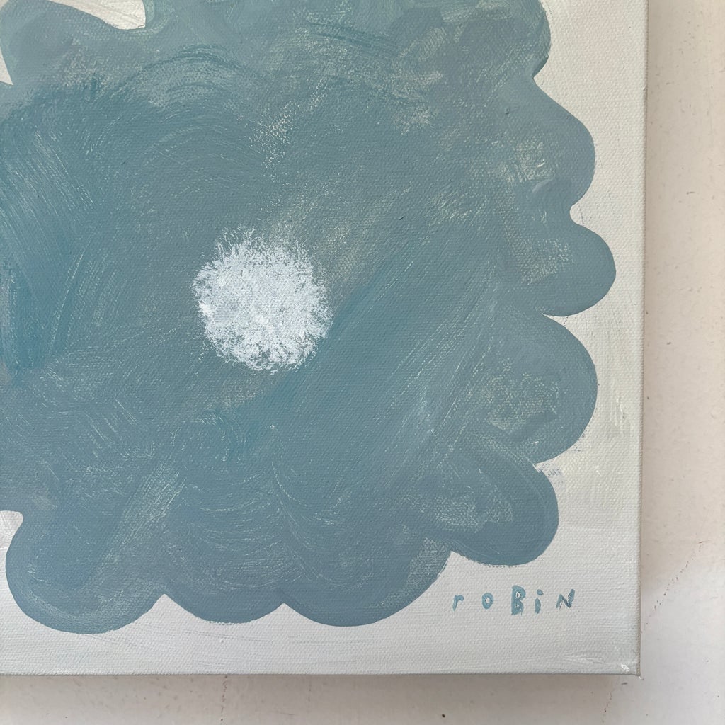 Flower Nine. Small Painting by Robin Zingone - 2