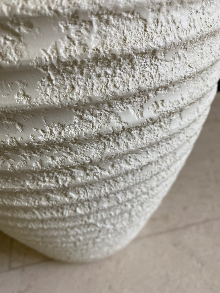 Vintage 1980's Fluted Plaster Table Lamp - 6