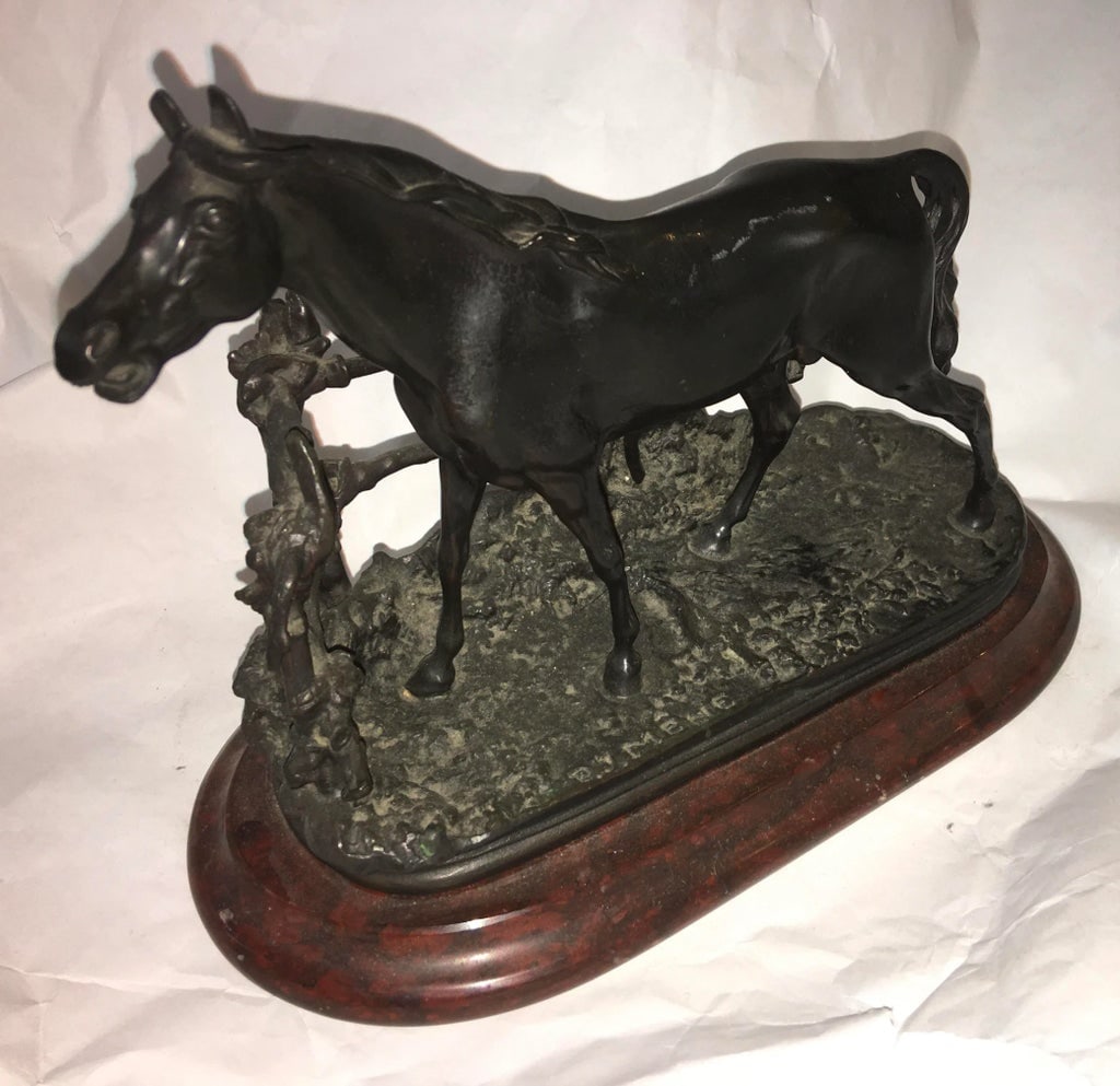 Mid 20th Century Pierre Jules Mene Bronze Horse Sculpture - 2