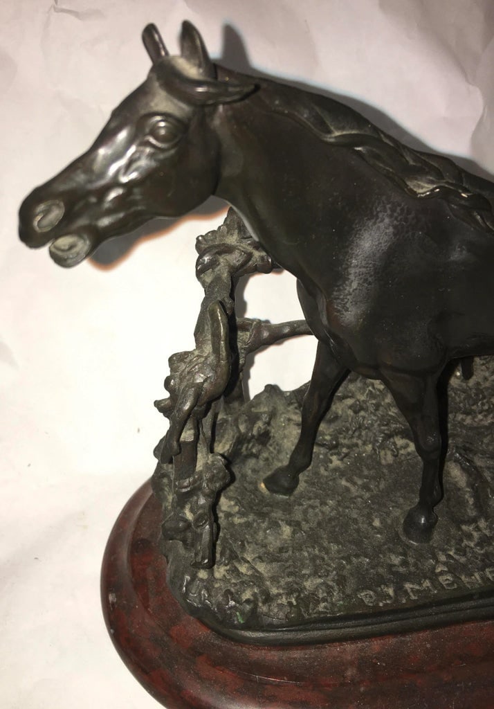 Mid 20th Century Pierre Jules Mene Bronze Horse Sculpture - 7