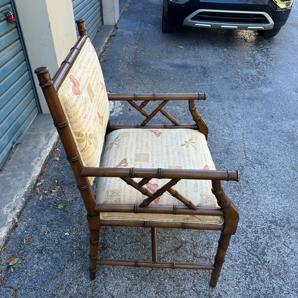 Chinese Chippendale Faux Bamboo Arm Chair - 2