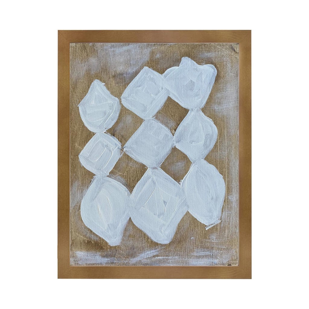 Minimalist White Abstract Painting Set of 4 - Framed Neutral Acrylic by Tatiana Duperault - 5