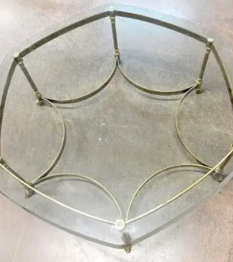 LaBarge French Regency Coffee Octagon Glass Coffee Table - 6