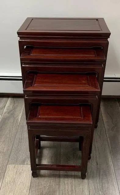 1960s Chinese Rosewood Nesting Tables - Set of 4 - 4
