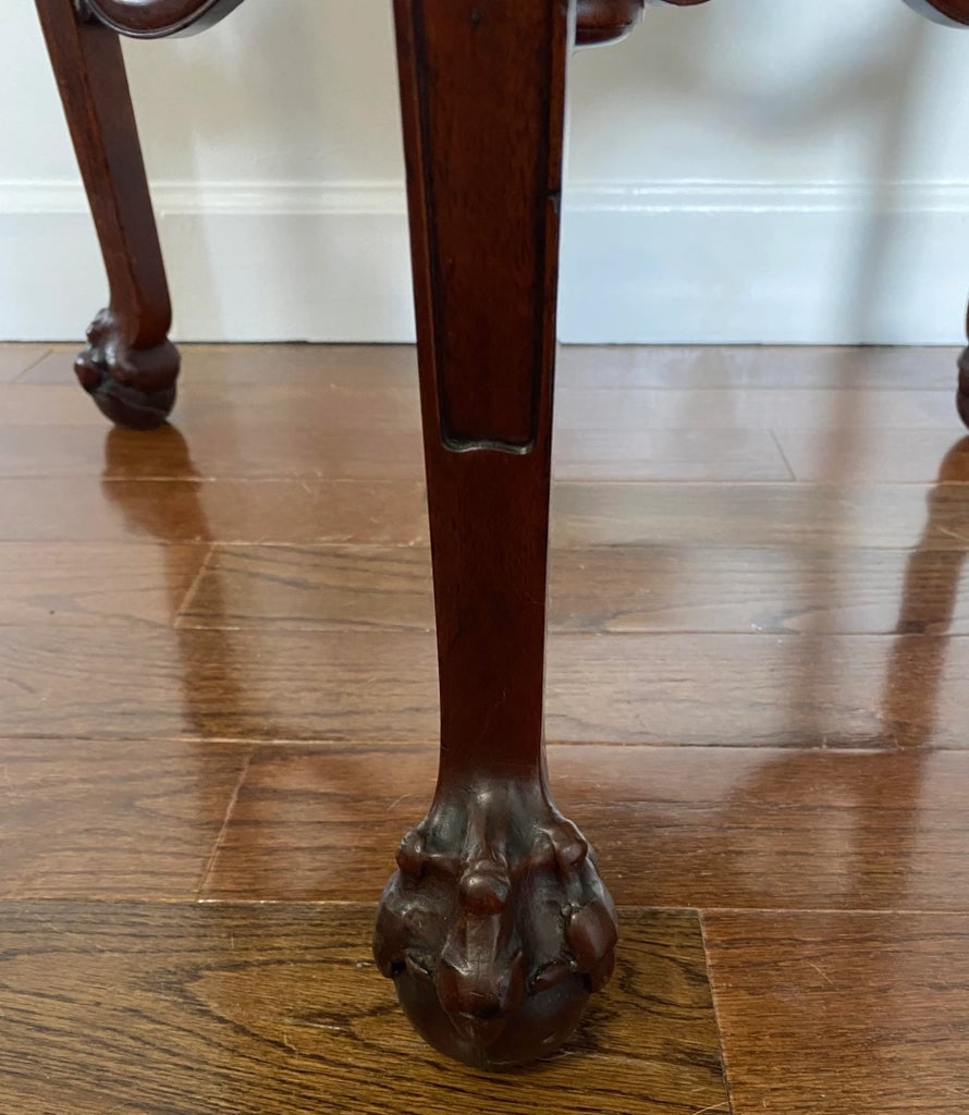 Antique Mahogany Neoclassical Figural Center Table - 6