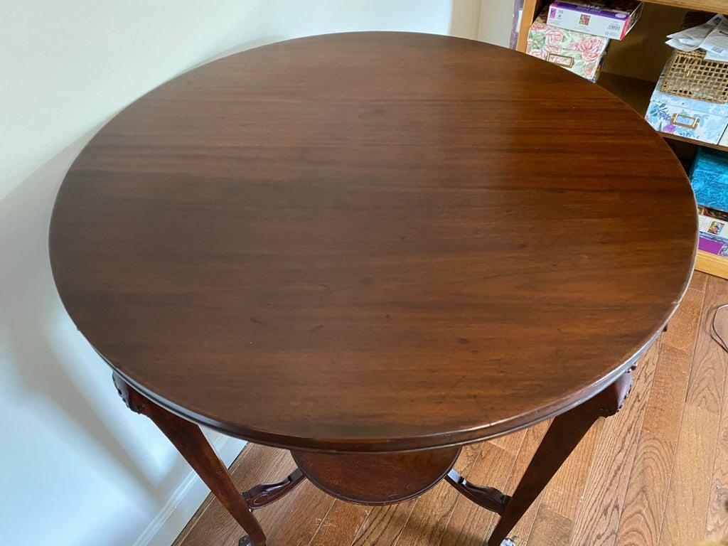 Antique Mahogany Neoclassical Figural Center Table - 7