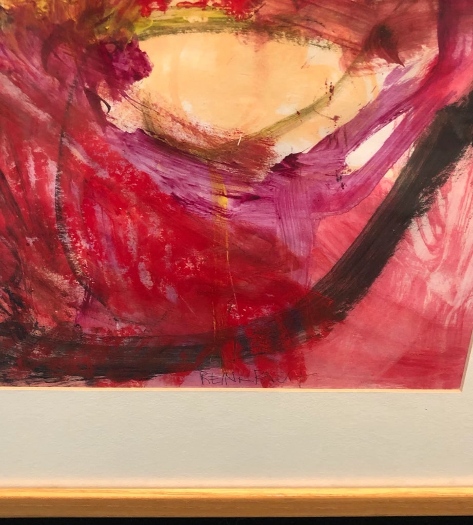 "Woman's Wattage" Abstract Expressionist Painting by Ellen Reinkraut, Framed - 2
