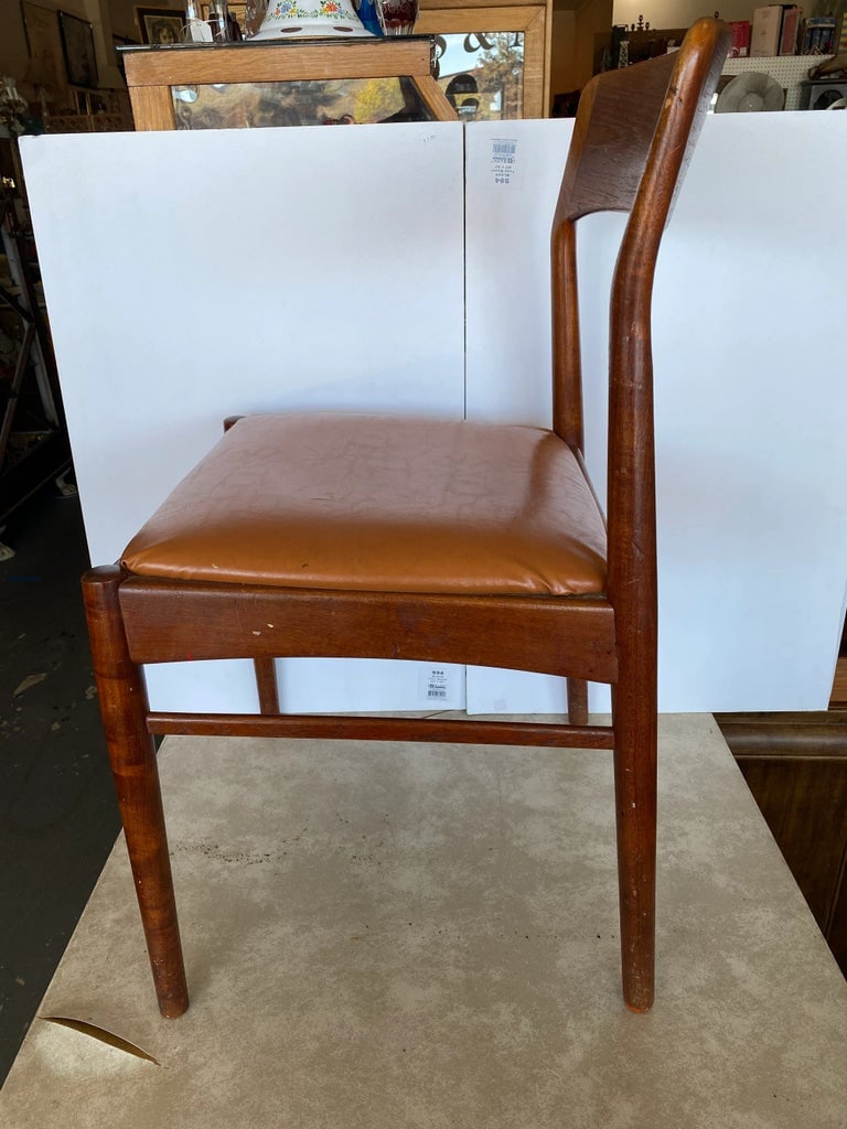 Vintage Mid Century Modern Danish Teak Side Chair - 3
