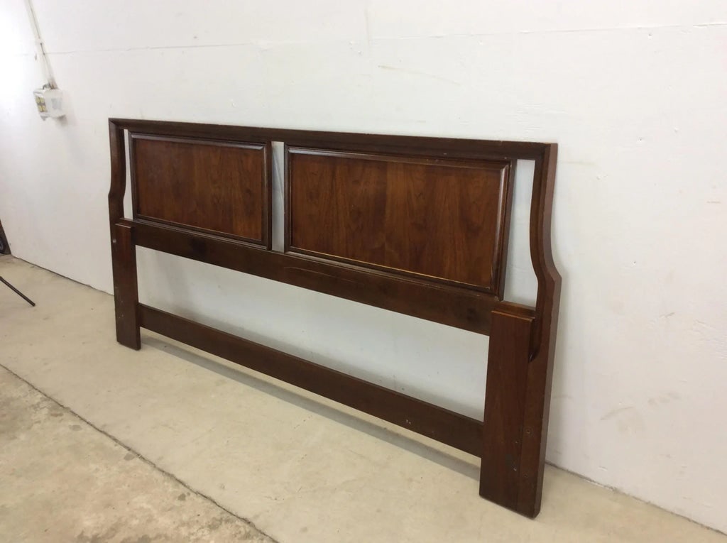 Mid Century Modern King Sized Walnut Headboard - 2