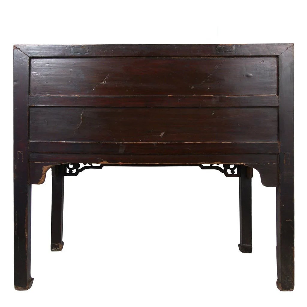 Late 19th Century Antique Chinese 2-Drawer Carved Side Table - 12