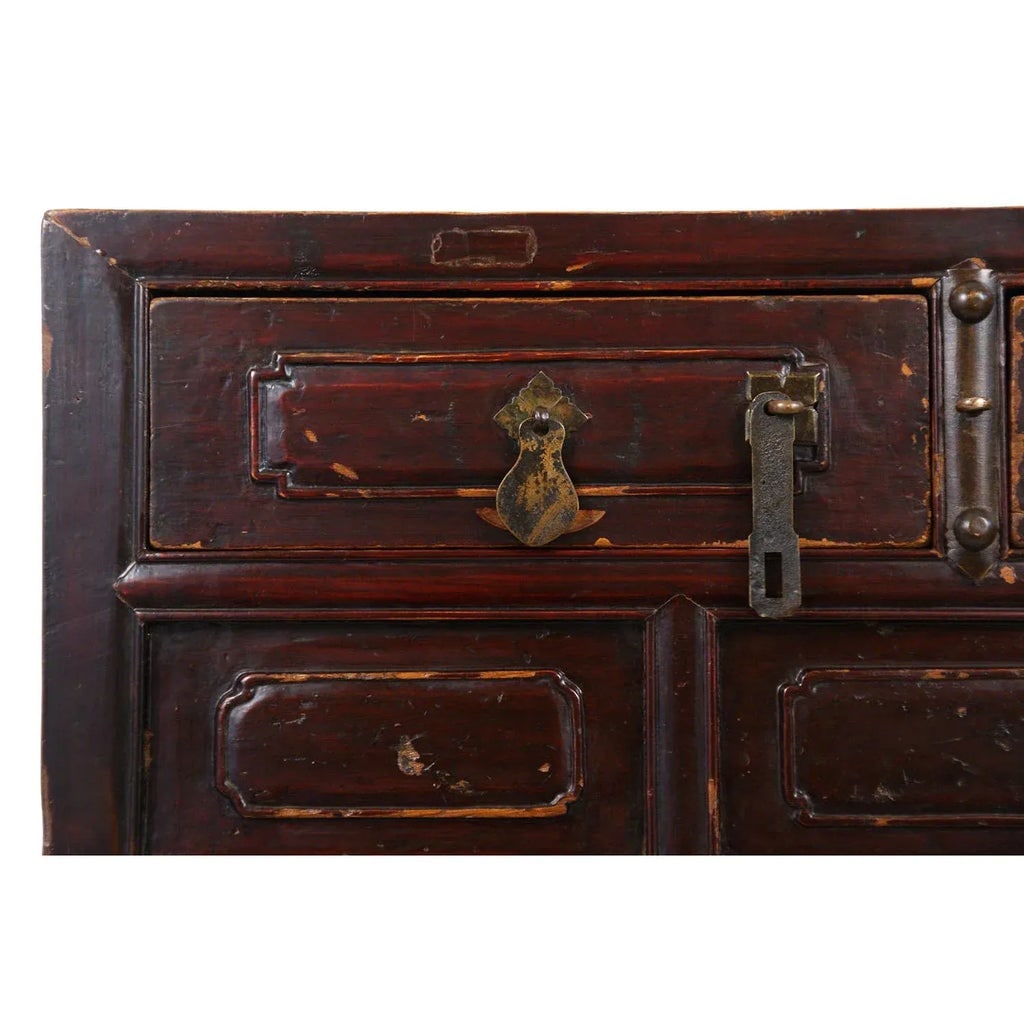 Late 19th Century Antique Chinese 2-Drawer Carved Side Table - 5