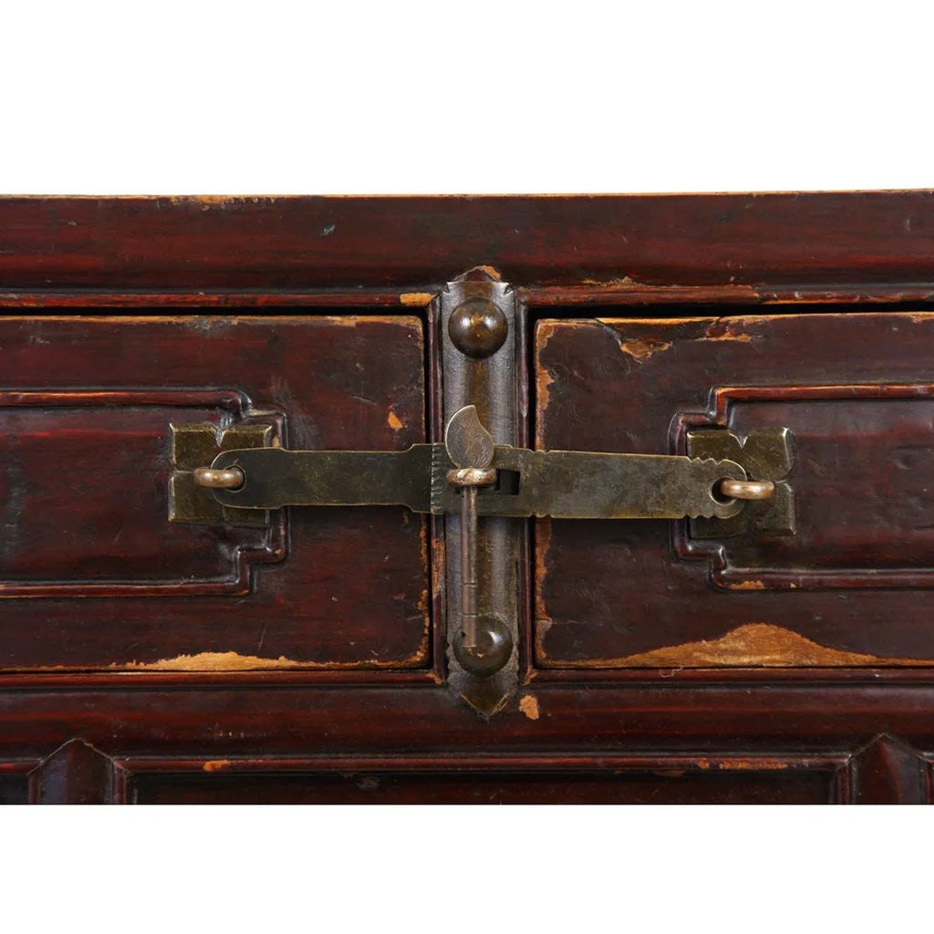 Late 19th Century Antique Chinese 2-Drawer Carved Side Table - 7