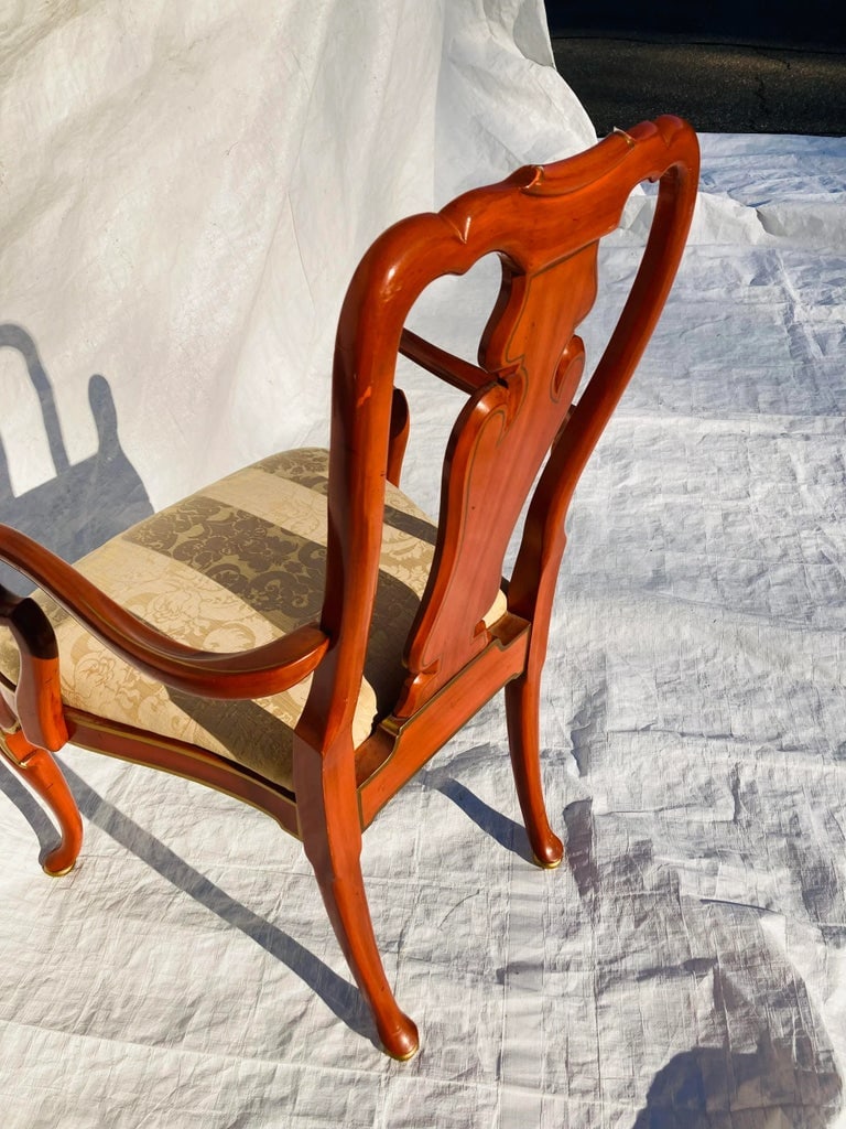80's Kindel Furniture Queen Anne Style Arm Chair - 2