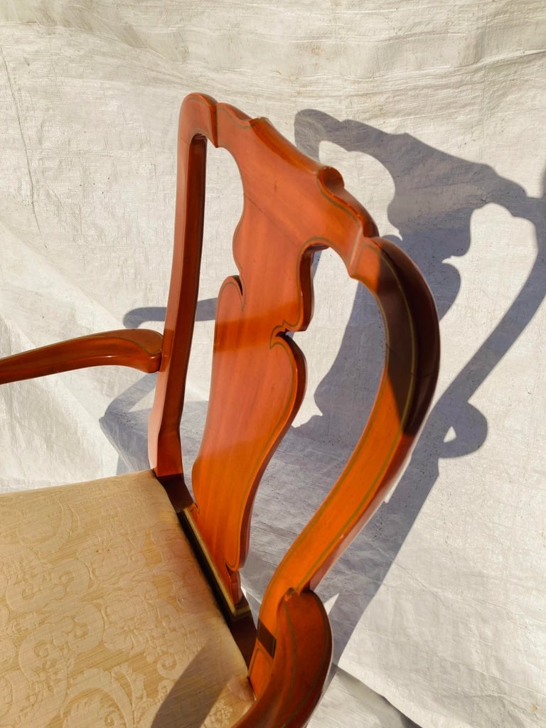 80's Kindel Furniture Queen Anne Style Arm Chair - 3