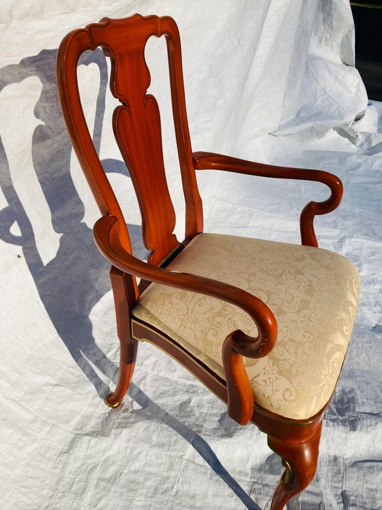 80's Kindel Furniture Queen Anne Style Arm Chair - 5