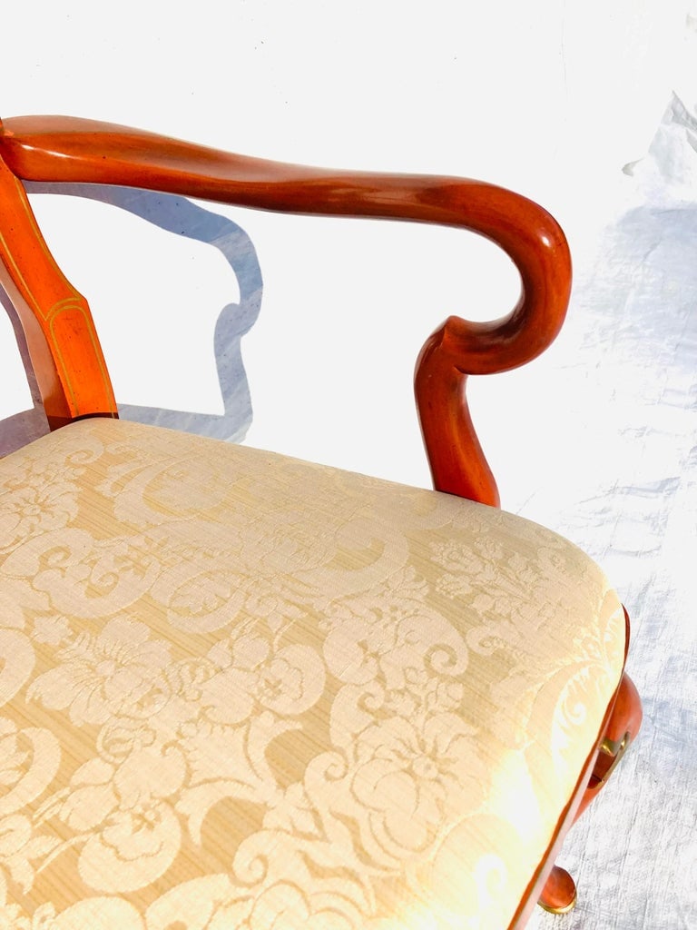 80's Kindel Furniture Queen Anne Style Arm Chair - 8