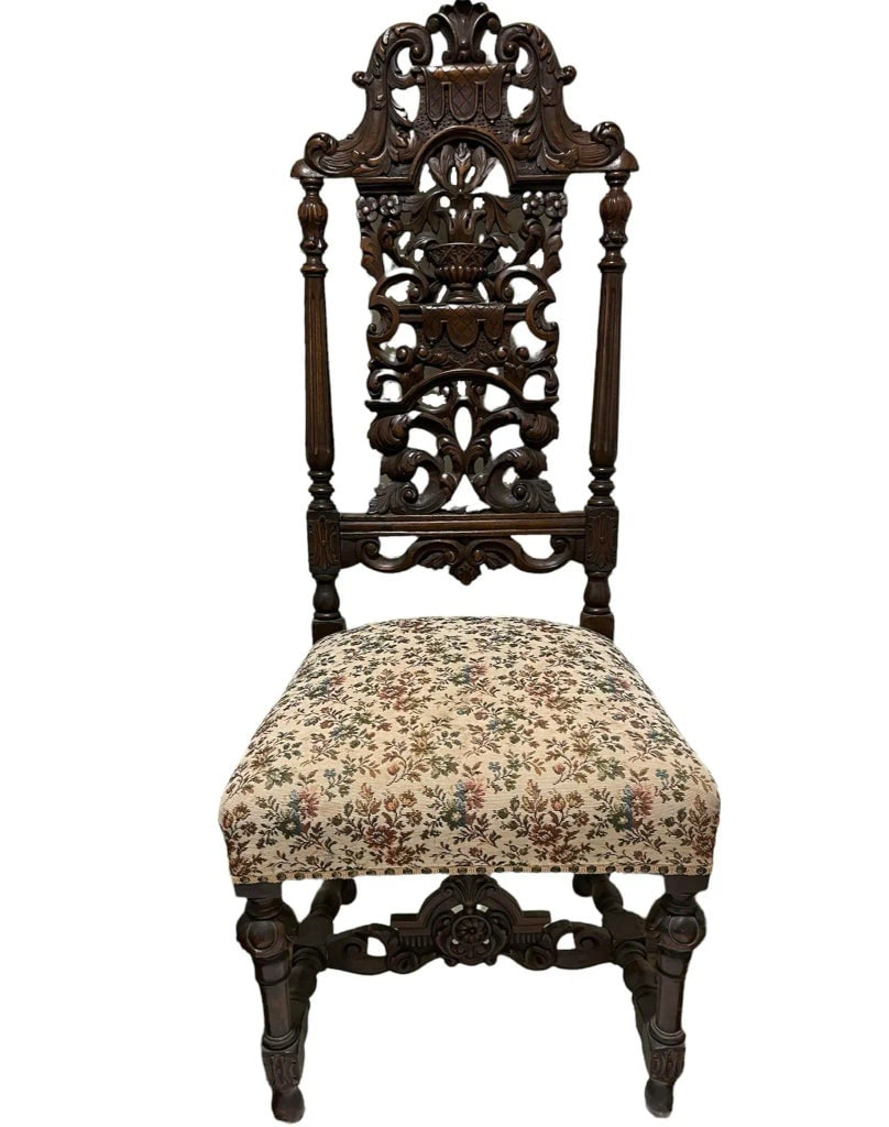 Mid 19th Century English Jacobean Style Walnut Chair - 2