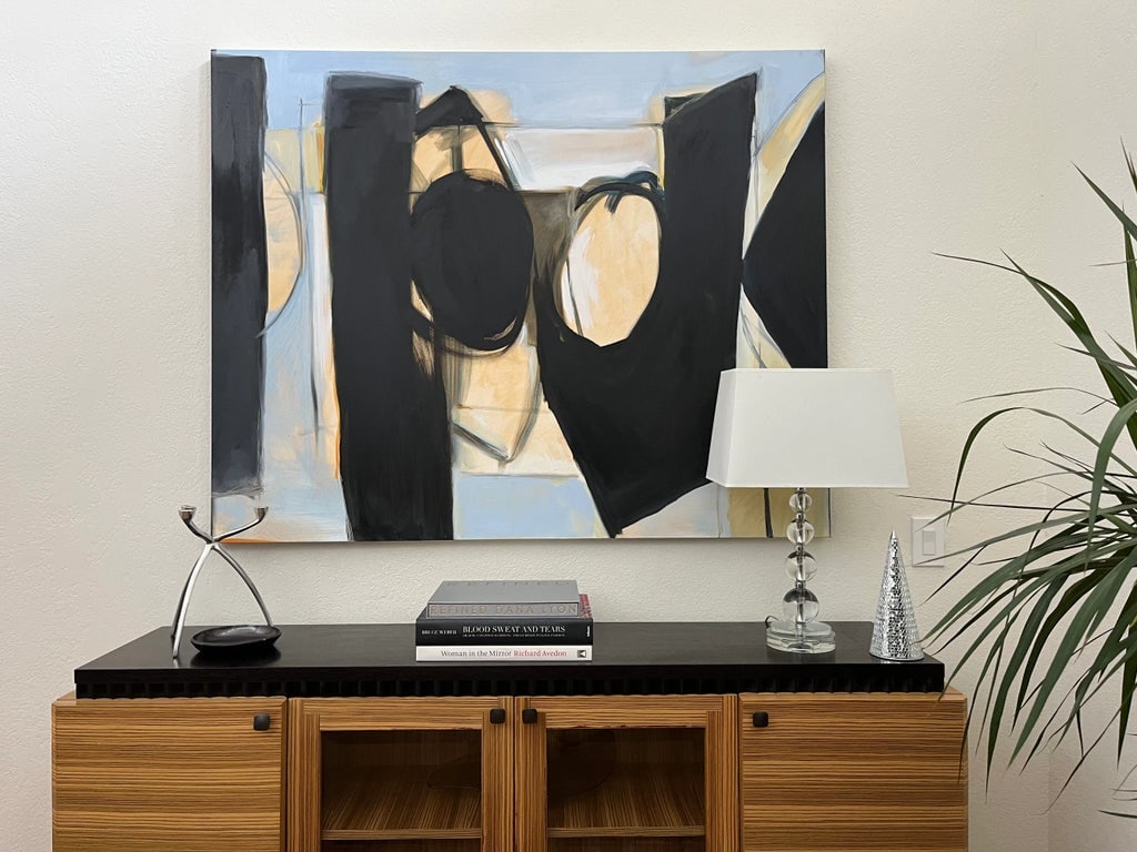 "Ode to Motherwell" Contemporary Original Modern Abstract Oil Painting on Canvas by Palmer S. - 2