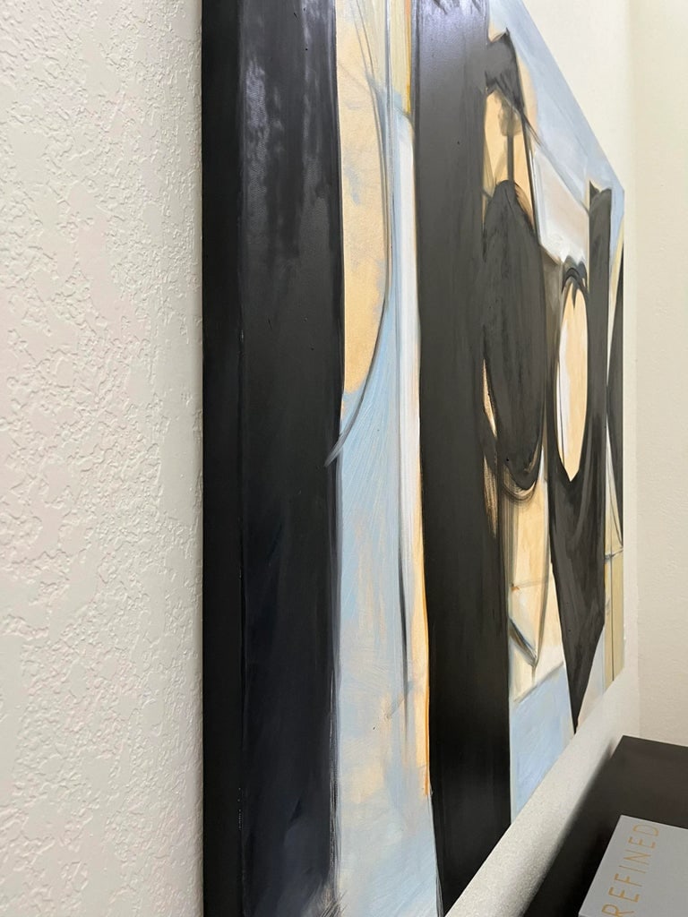 "Ode to Motherwell" Contemporary Original Modern Abstract Oil Painting on Canvas by Palmer S. - 3
