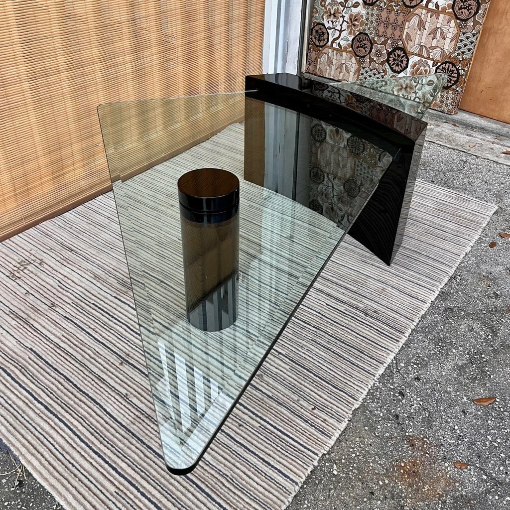 1980s Post Modern Black Lacquer Coffee Table in the Roger Rougier Style - 5
