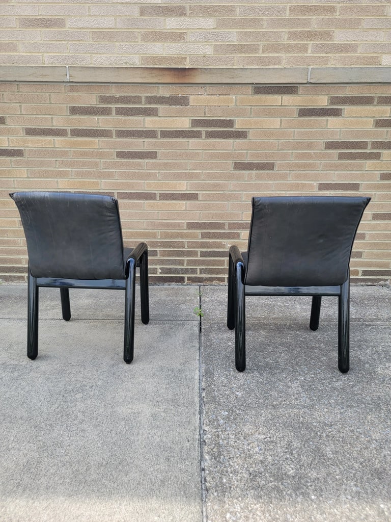 1980s Guido Faleschini "Dilos" Dining Chairs- - a Pair - 11