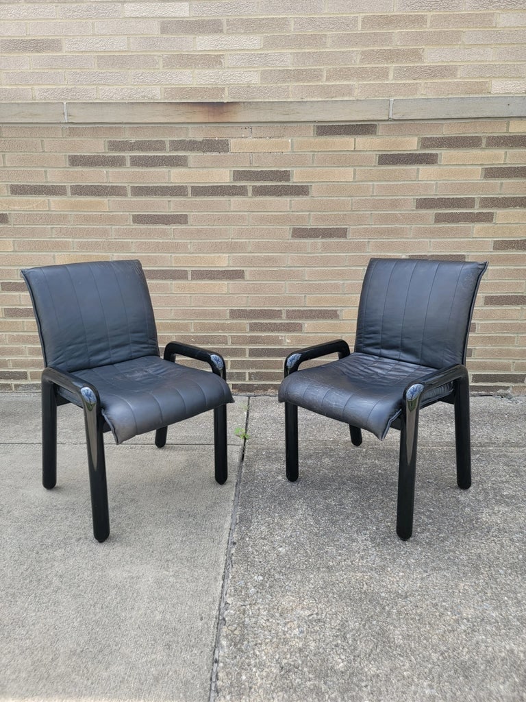 1980s Guido Faleschini "Dilos" Dining Chairs- - a Pair - 12