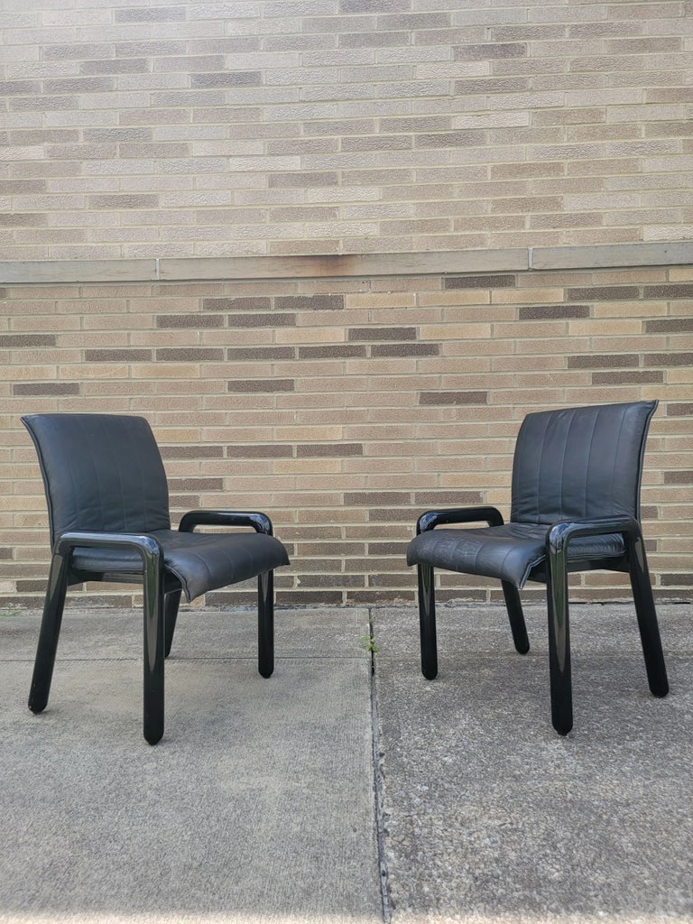 1980s Guido Faleschini "Dilos" Dining Chairs- - a Pair - 13