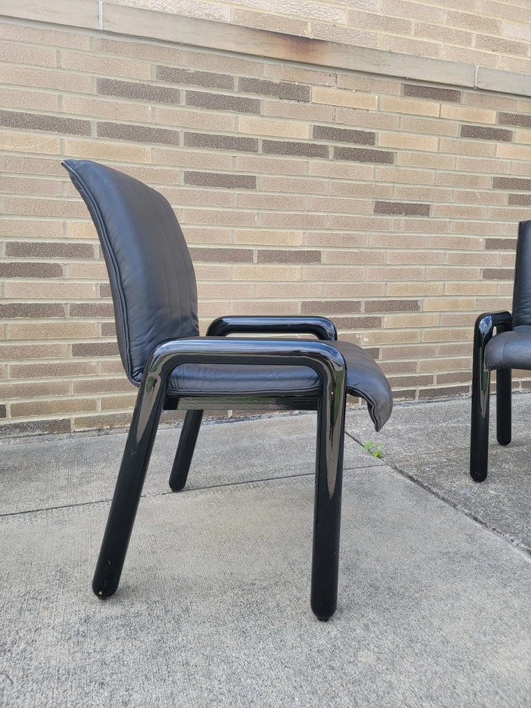 1980s Guido Faleschini "Dilos" Dining Chairs- - a Pair - 3