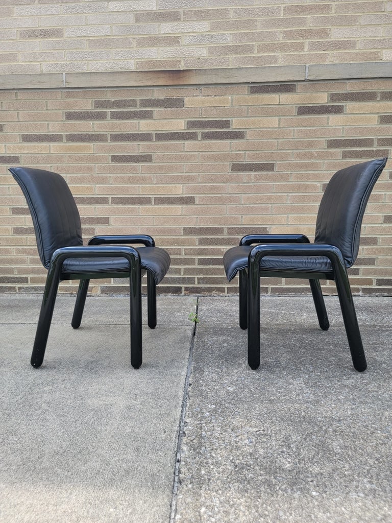 1980s Guido Faleschini "Dilos" Dining Chairs- - a Pair - 6