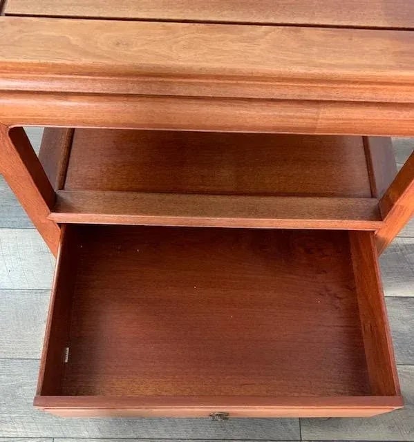 1960s Vintage Solid Rosewood Chinese End Tables - 7