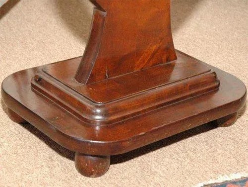 1910s Art Nouveau Lyre Based Mahogany Side Table - 4