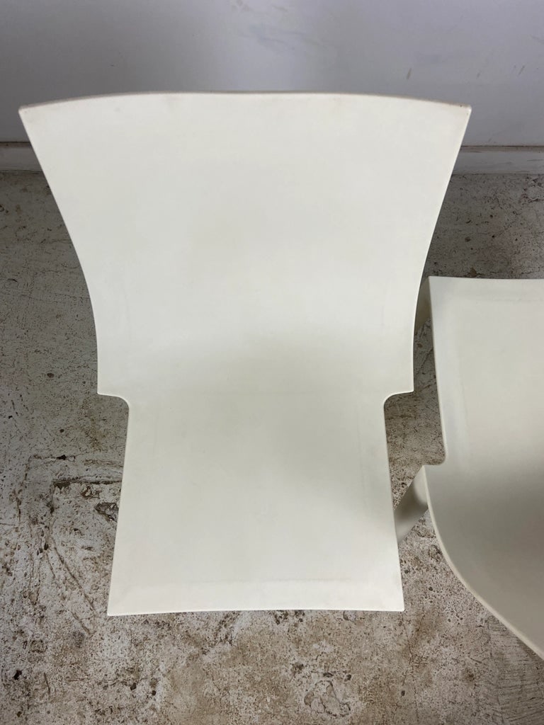 Bo' Philippe Starck White Stack Chairs - a Pair - 4