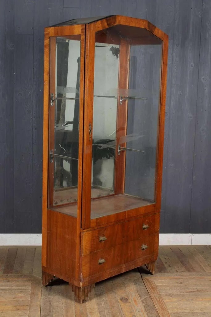 1920s Gorgeous Art Deco Period Display Case Cabinet - 2