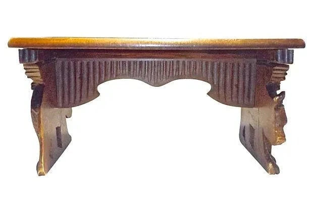 Antique Black Forest Carved Folding Mantel Shelf - 2