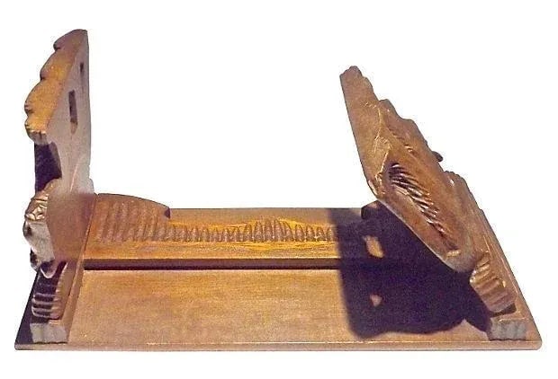Antique Black Forest Carved Folding Mantel Shelf - 4