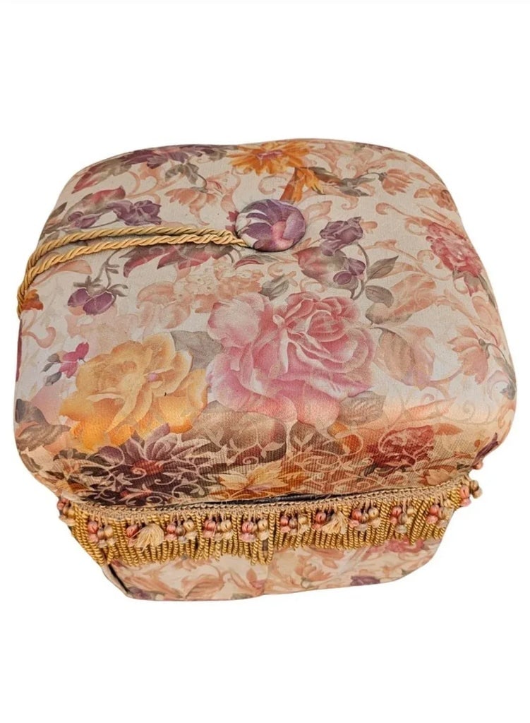 20th Century Modern Upholstered Decorative Footstools Ottomans, Pair - 4