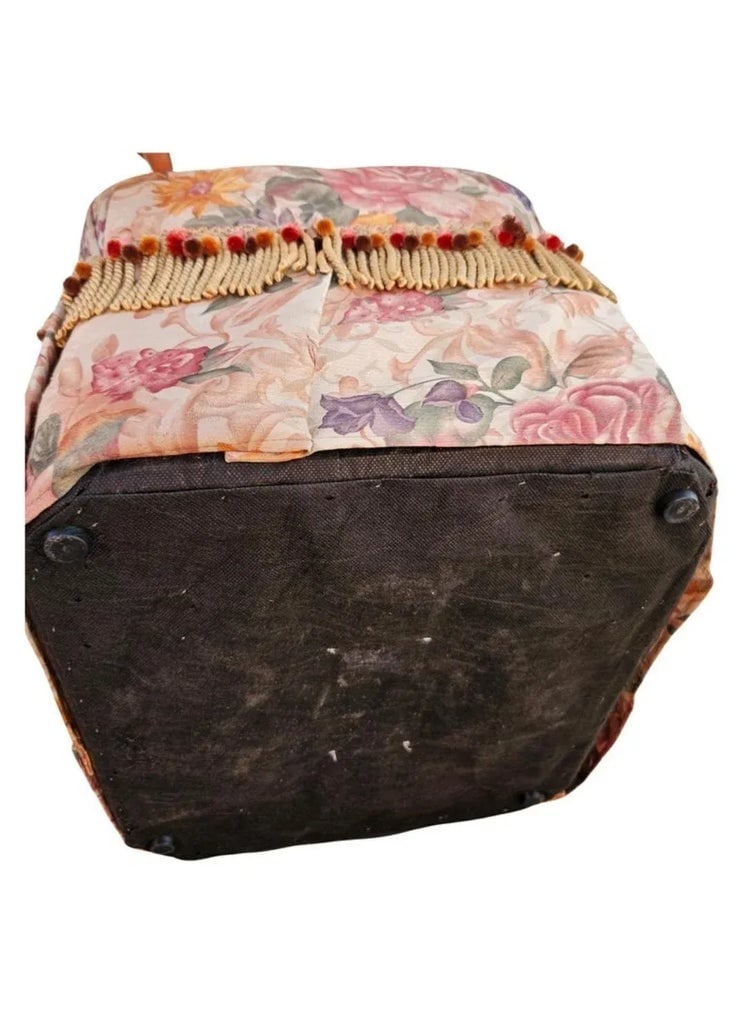 20th Century Modern Upholstered Decorative Footstools Ottomans, Pair - 7