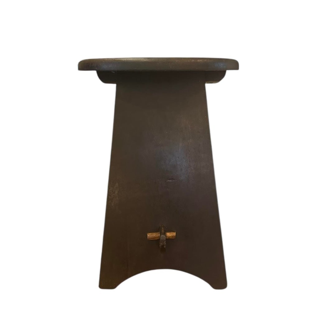 Antique Arts & Crafts / Mission Wood Splay Leg Stool With Mortise and Tenon Joinery, Circa 1915 - 11