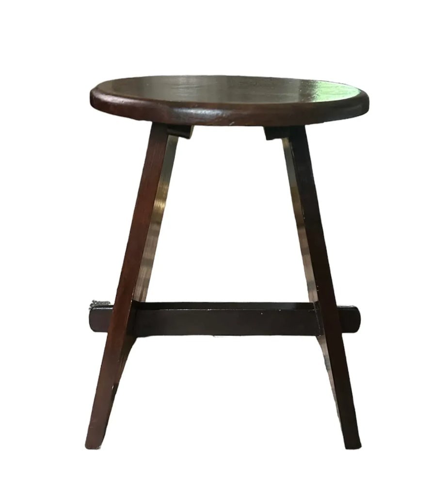 Antique Arts & Crafts / Mission Wood Splay Leg Stool With Mortise and Tenon Joinery, Circa 1915 - 5