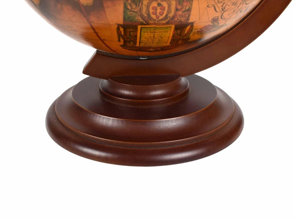 Late 20th Century Hand Crafted Italian World Globe Table Top Dry Bar - 7