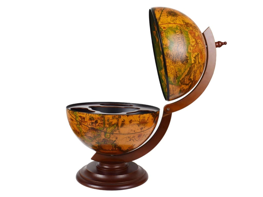 Late 20th Century Hand Crafted Italian World Globe Table Top Dry Bar - 8