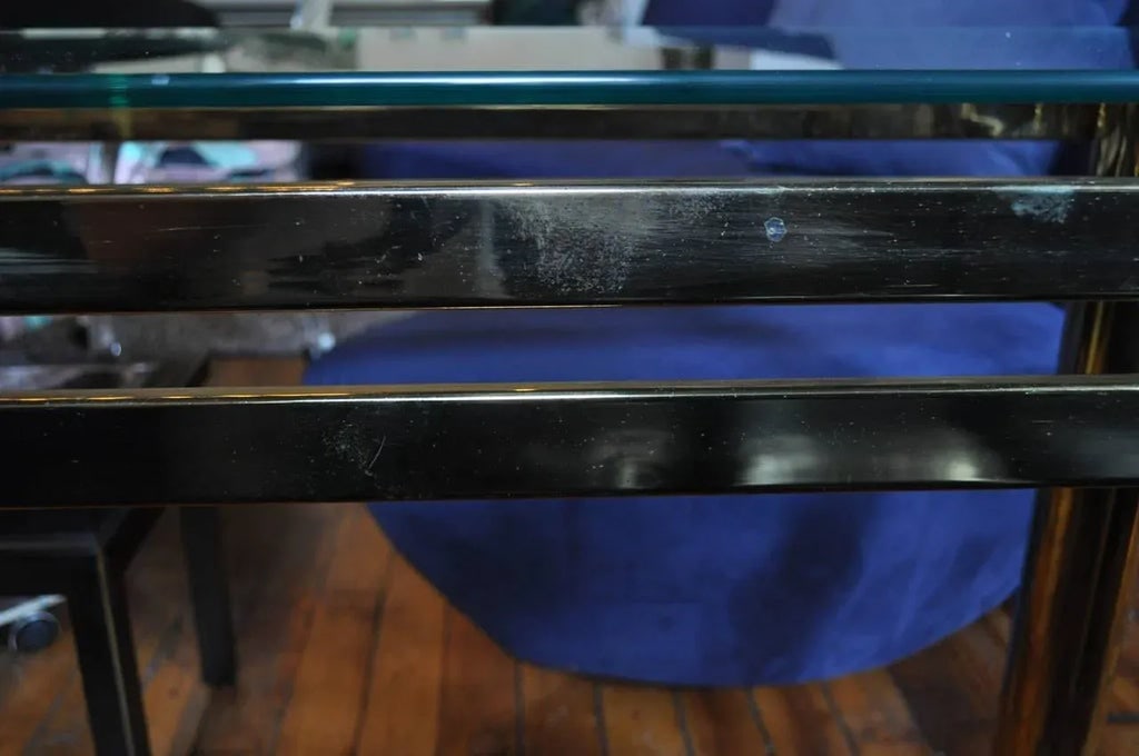 Hollywood Regency Brass Console Table - 3